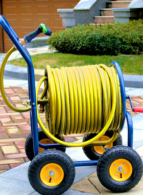 大型轮式手推金属水管收纳车架 水管车100米洗车浇花园林园艺浇水