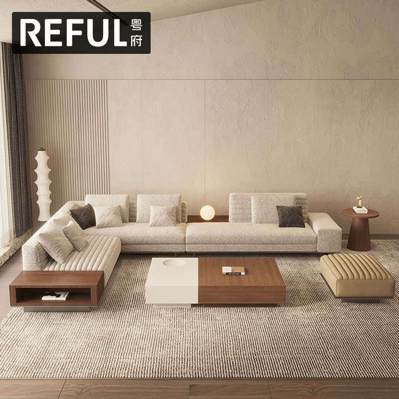意式极简大气布艺沙发