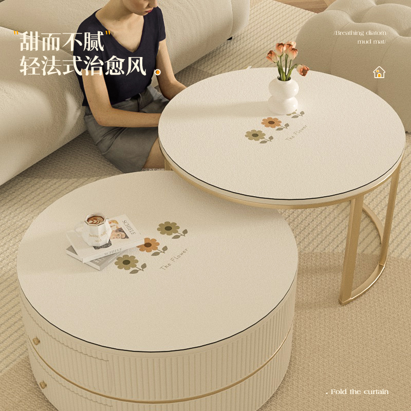 圆形桌布茶几垫防烫高级感防滑垫餐桌垫桌面垫小圆桌免洗防油防水,居家布艺,桌布,淘宝优惠券,粉丝福利购,淘宝优惠卷