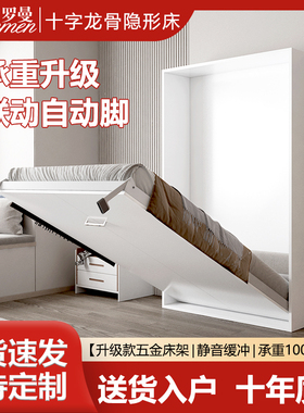 隐形床壁床衣柜一体五金配件折叠床侧翻床隐藏床上下翻板床墨菲床