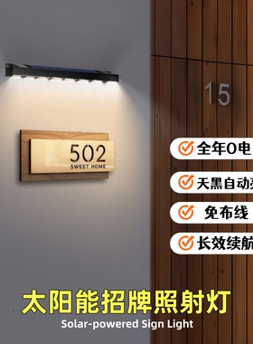 新款太阳能户外庭院灯白暖光家用围墙壁灯店招牌打光氛围洗墙灯带
