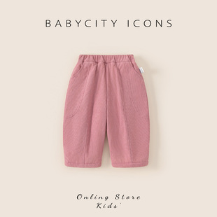 儿童夹棉保暖长裤 贝贝城女童裤 2025冬季 女宝宝加厚棉裤 子秋冬新款