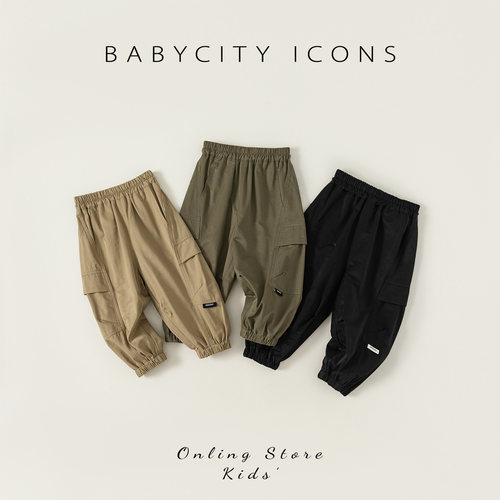 贝贝城儿童工装款休闲裤