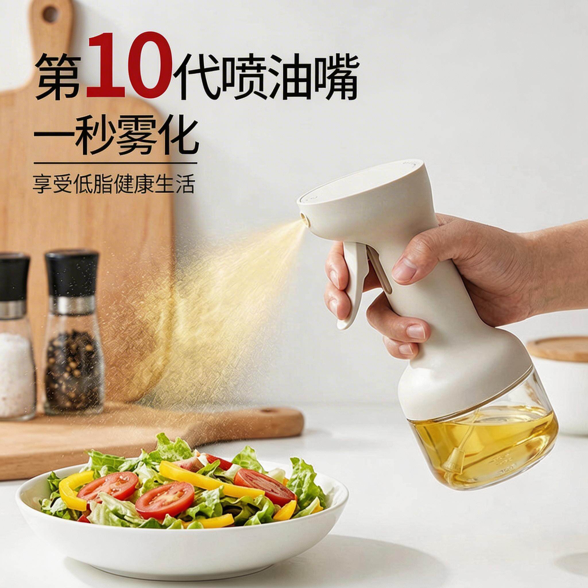 喷油壶空气炸锅专用厨房家用喷雾化不挂油玻璃喷油瓶烙饼喷油壶