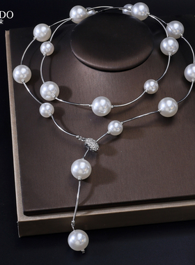UBEIDO大牌珍珠流苏项链