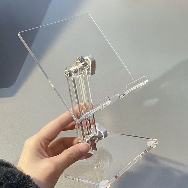 透明亚克力手机平板支架桌面可折叠调节追剧神器可印LOGO周边礼品