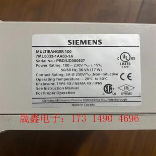 询价产品 7ML5033 项目产品 1ASIMENS液位计 1AA00