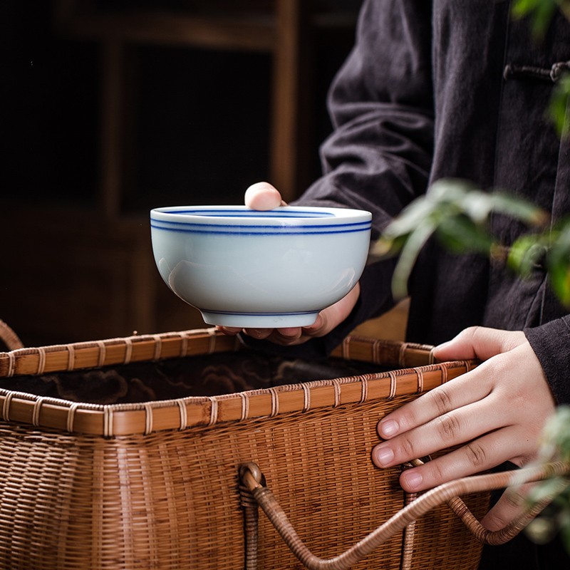 传统复古商用米饭碗陶瓷简约中式