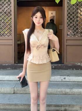 夏季韩系纯欲御姐包臀短裙套装