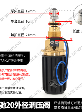 派驰PC-1201/01A/01B高压清洗机配件洗车机全铜调压阀压力阀陶瓷
