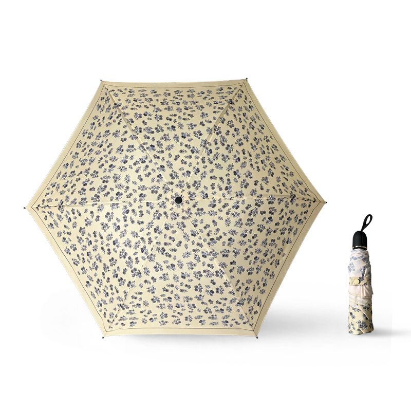 小清新碎花高颜值影视剧同款刘亦菲晴雨伞遮阳伞太阳伞黑胶防晒