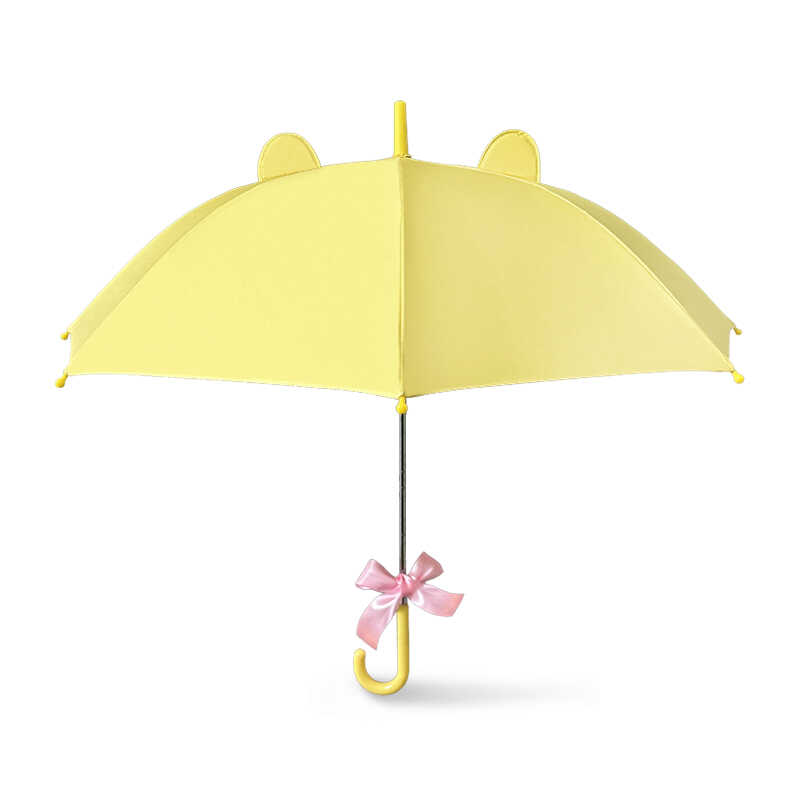 立体小可爱耳朵小黄伞遮阳防晒防紫外线创意长柄伞学生时尚甜美