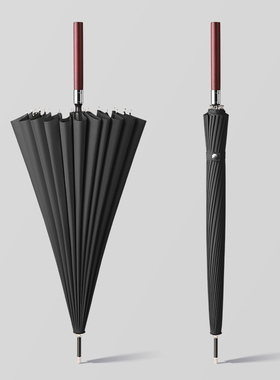 飞恋伞厂2026新款莲花骨24骨大号长柄双人伞商务伞加厚抗风自动