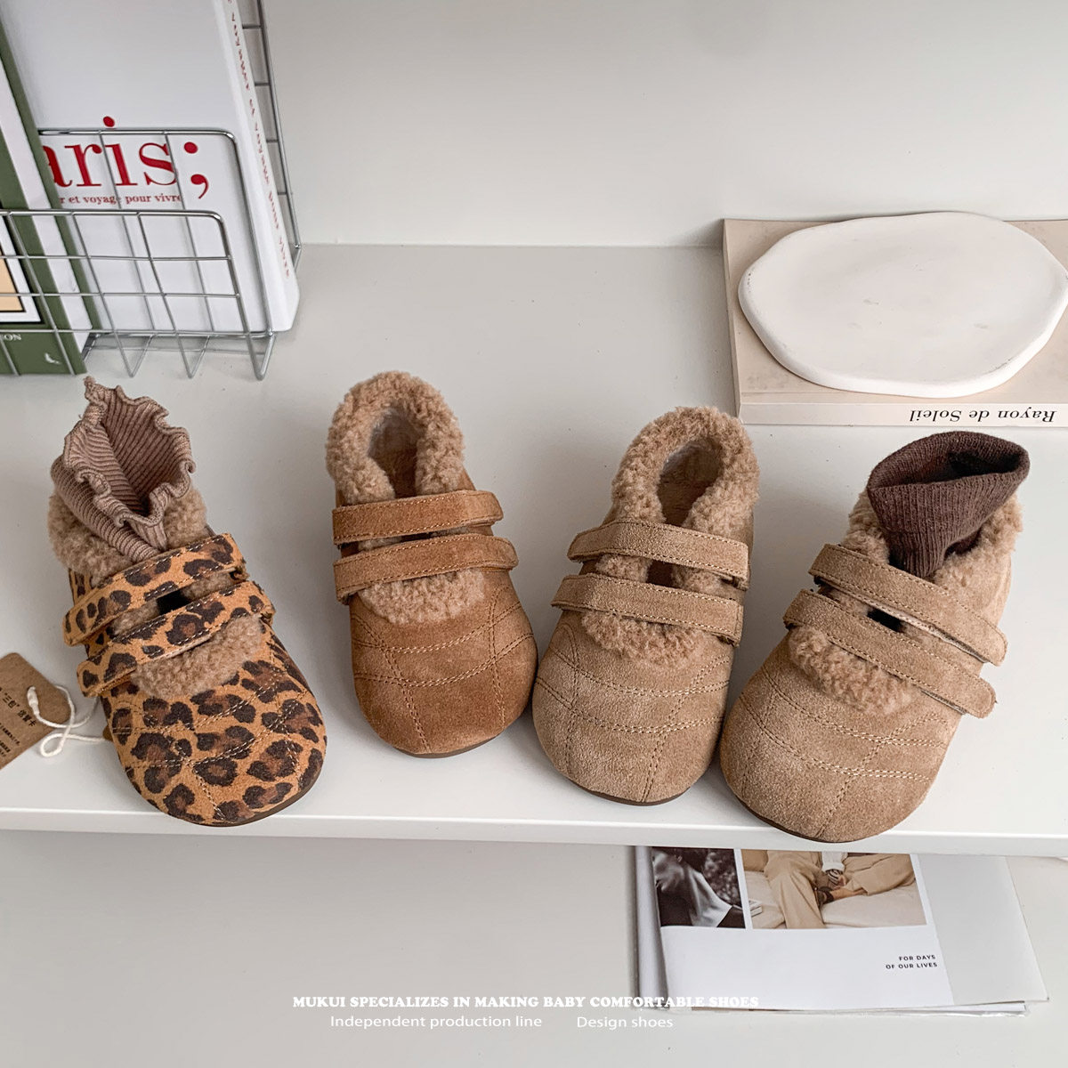 慕葵家女童棉鞋秋冬加绒宝宝豆豆鞋软底豹纹牛皮儿童毛毛鞋勃肯鞋,童鞋/婴儿鞋/亲子鞋,棉鞋,淘宝优惠券,粉丝福利购,淘宝优惠卷