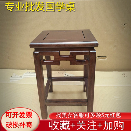简约榆木方凳仿古圆凳鼓凳琴凳儿童换鞋凳国学桌凳子餐桌凳 实木