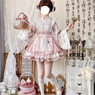 春秋季秋冬洛丽塔中华风lolita大袖交领大摆裙套装小药师女仆短裙