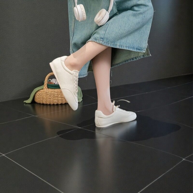 小白鞋女鞋软底2025夏季真皮新款