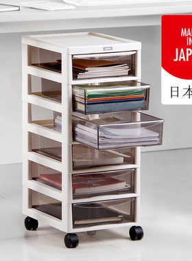 JEJ日本进口抽屉式办公收纳柜A4文件整理储物柜桌下塑料置物柜子