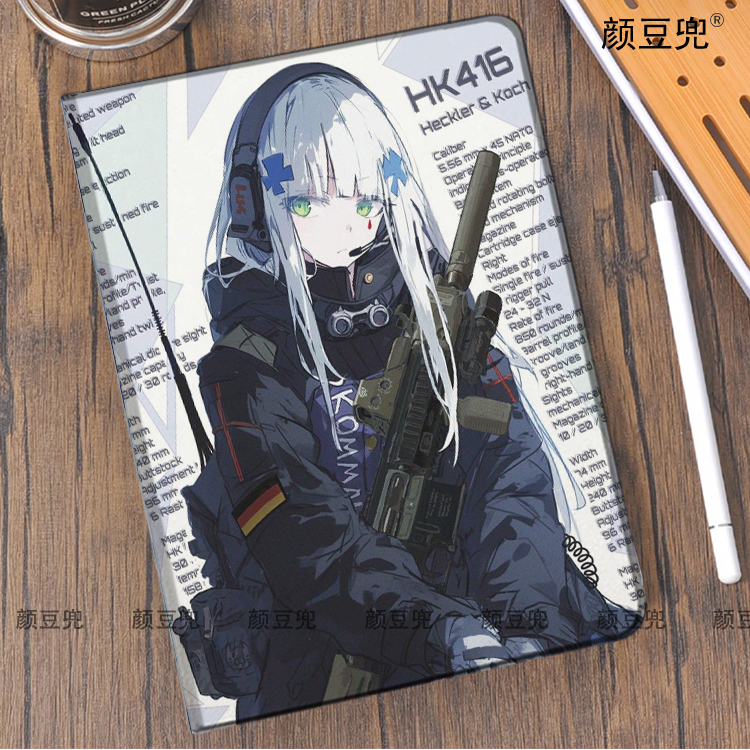 少女前线HK416游戏周边air67 11寸第十代10.9保护套matepadpro Air3笔槽mini7小米6/7pro适用于ipadA16 10.2