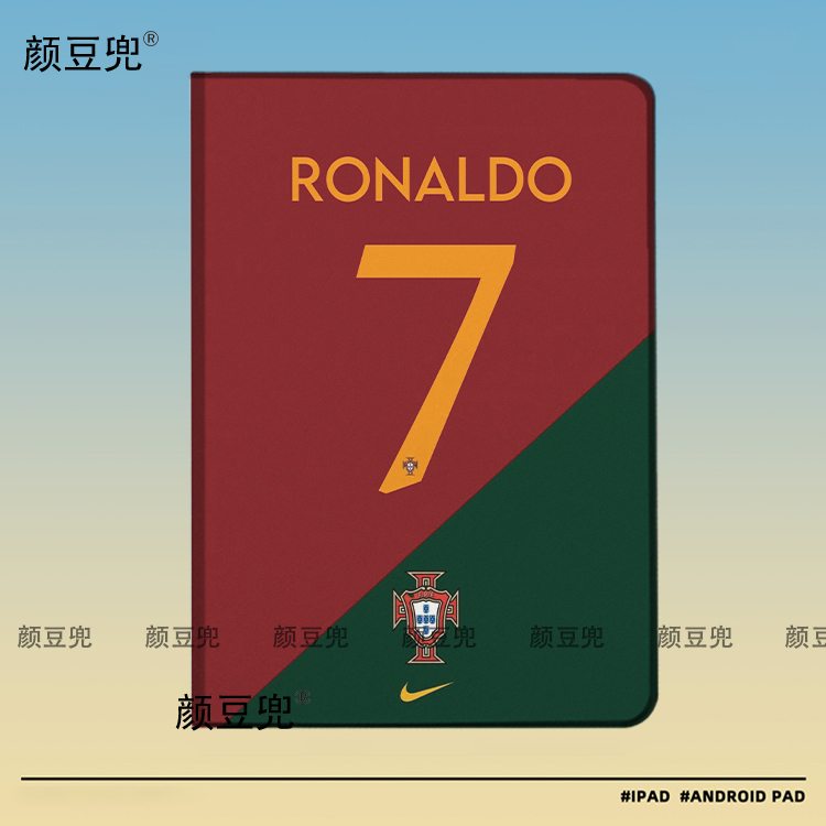 C罗纳尔多 Ronaldo 足球周边ipad 10.2适用于mini6/7小米7pro保护套Air45 10.9第十代matepad pro11华为11.5S
