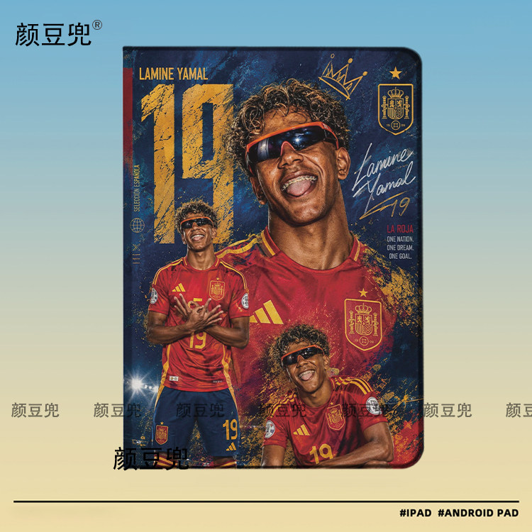 亚马尔 西班牙足球周边mini6/7小米6/7pro保护套10.9air6/7第十代matepad pro12.2华为11.5S适用ipadA16 10.2