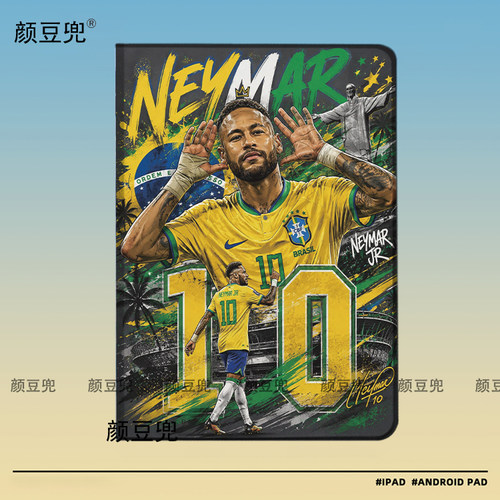 10.9air6/7第十代matepad pro12.2华为11.5S适用Neymar内马尔 足球周边mini7小米7pro保护套ipadA16 789 10.2