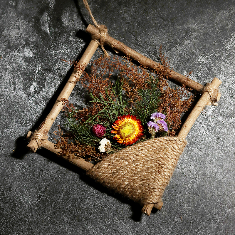 手工制作天然干花装饰品干树枝