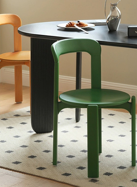 北欧复古餐椅家用中古实木咖啡客厅彩色靠背rey餐桌椅奶茶店椅子