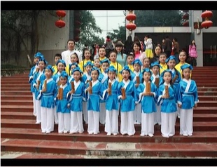 三字经游子吟儿童中国风唐诗朗诵舞蹈演出书童汉服弟子规衣服国学