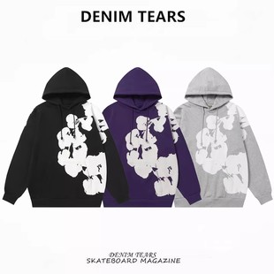 FOG高街DENIM TEARS木棉花大logo发泡情侣ins休闲运动连帽卫衣男