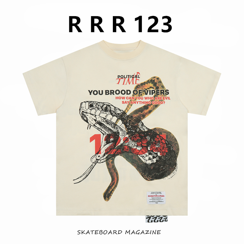 FOG高街RRR123蟒蛇印花短袖T恤