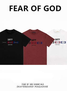 FEAR OF GOD FOG复线ESSENTIALS美式潮牌1977数字宽松运动短袖T恤