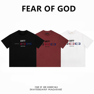 FEAR OF GOD FOG复线ESSENTIALS美式潮牌1977数字宽松运动短袖T恤
