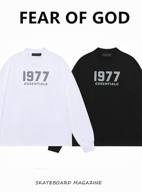 FEAR OF GOD FOG复线ESSENTIALS宽松1977硅胶小众纯棉长袖运动T恤
