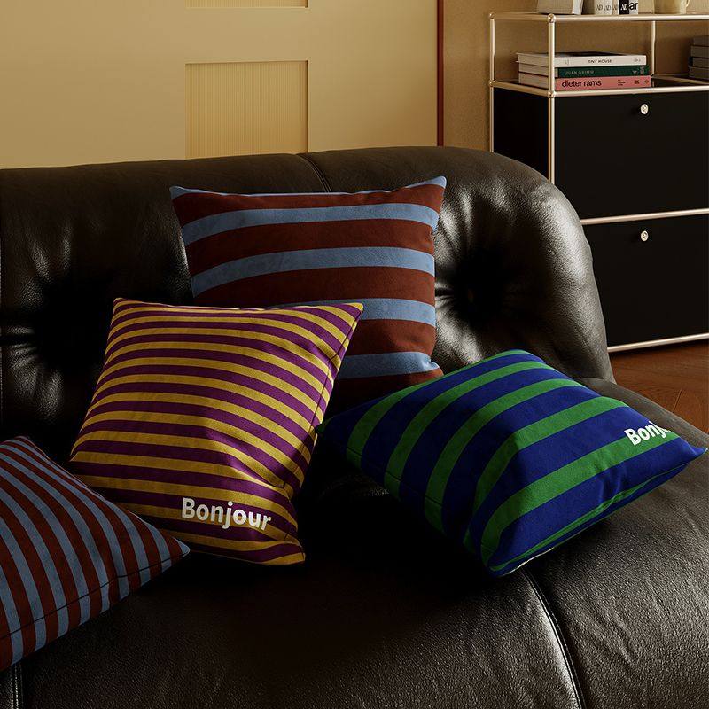 中古风条纹抱枕客厅沙发靠垫可拆洗装饰卧室床头靠枕靠背腰靠含芯,居家布艺,靠垫/抱枕,淘宝优惠券,粉丝福利购,淘宝优惠卷