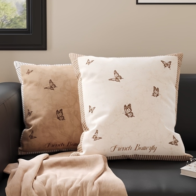 法式蝴蝶客厅高级沙发枕套靠枕感腰靠垫轻奢卧室现代床头靠背车载