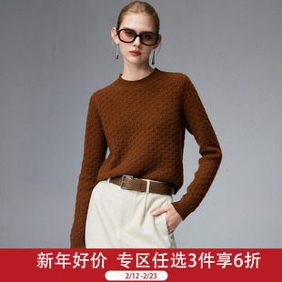 帕罗100%山羊绒2半高领长袖宽松短毛衣针织衫百搭打底羊绒衫女