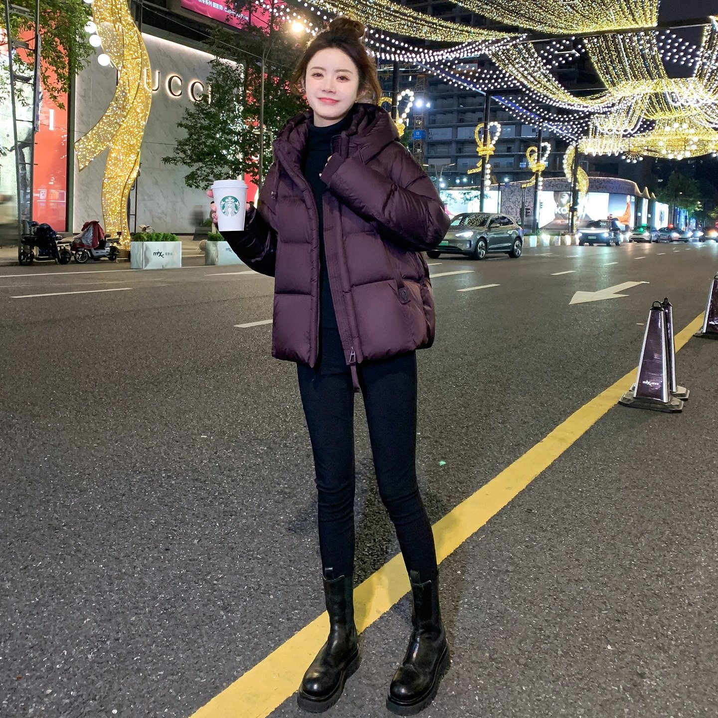 小个子短款羽绒服女士2025新款冬季时尚连帽95白鸭绒加厚保暖外套,女装/女士精品,羽绒服,淘宝优惠券,粉丝福利购,淘宝优惠卷