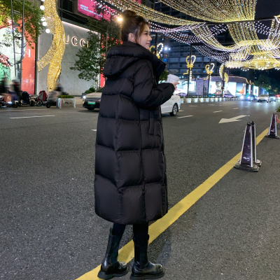 黑色长款羽绒服女冬季2025新款