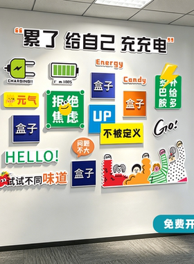 新力办公室茶水间糖果墙贴