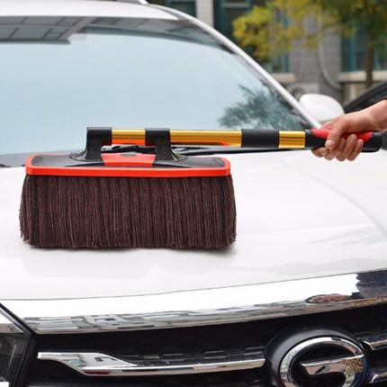 可伸缩擦车拖把扫灰刷除尘车掸子油拖洗车蜡刷汽车蜡拖轿车用纯棉