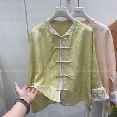 新中式刺绣盘扣薄开衫外套防晒衫