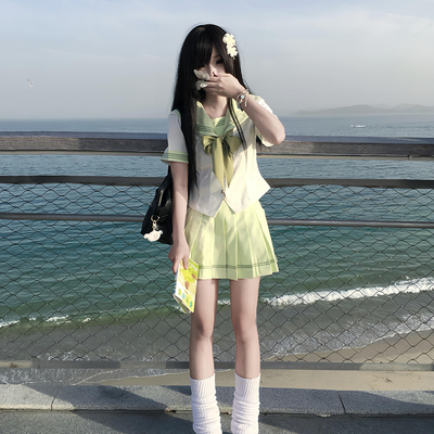原创正版甜心结JK短袖水手服套装