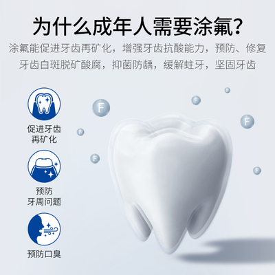 日本氟化泡沫成人专用牙齿涂氟剂含氟防蛀牙龋齿修复牙膏白斑脱矿