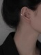 925银双层耳夹女轻奢耳钉耳骨夹无耳洞耳环高级感耳饰