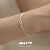 925纯银打结双层手链女手环手饰轻奢韩国网红气质潮流新款