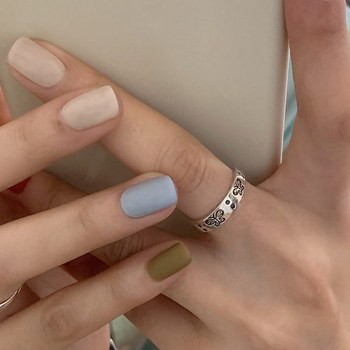 ins时髦网红开口可调节蝴蝶戒指