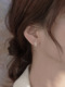 潮耳饰个性 21款 直棒纯银耳钉女简约小众设计耳环2021年新款 网红