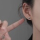 925纯银黑洞耳钉小众新款 2025爆款 耳环女高级轻奢感耳饰