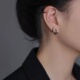 925纯银养耳洞耳环女耳钉2024新爆款 睡觉免摘耳骨钉耳饰